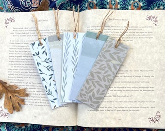 Handmade 'Greenery' Double-Sided Laminated Bookmarks