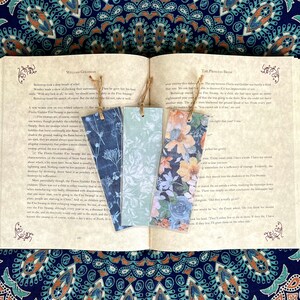 Handmade &quot;Vintage Florals&quot; Double-Sided Laminated Bookmarks