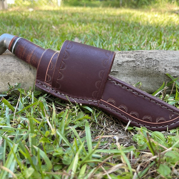 Leather Knife Sheath Etsy