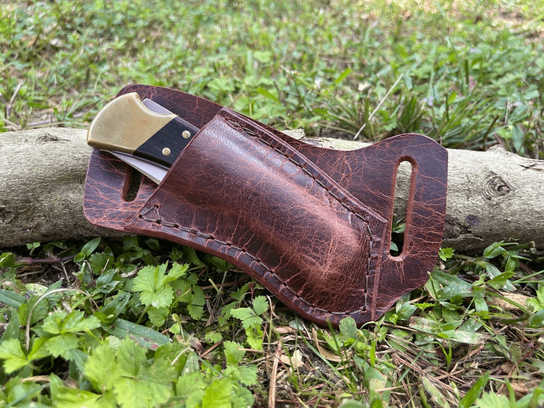 Leather Knife Sheath for Buck 110, Buck 112, Old Timer 70T, Uncle Henry