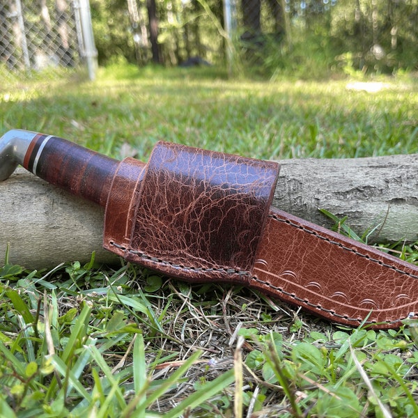 Leather Knife Sheath Etsy