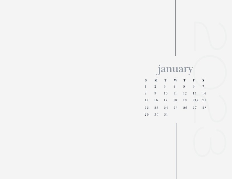 2023 Annual Calendar Desktop Screensaver - Etsy