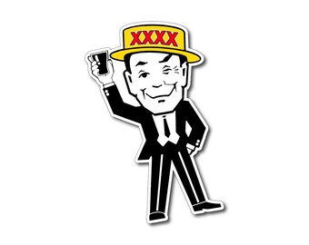 XXXX Man Sticker – Funny Vinyl Decal For Car Window Laptop Bumper – 2 Pack, Gloss White