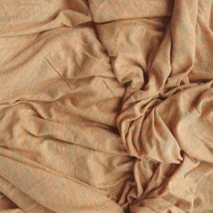 Thin Spandex Mustard Cotton Jersey fabric, 1-way stretch, sold by the yard (50 cm wide) - T-Shirt fabric
