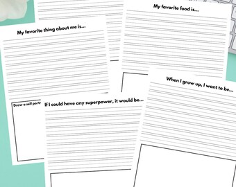 50 Write & Draw Prompts | Homeschool Educational Worksheet (Printable)