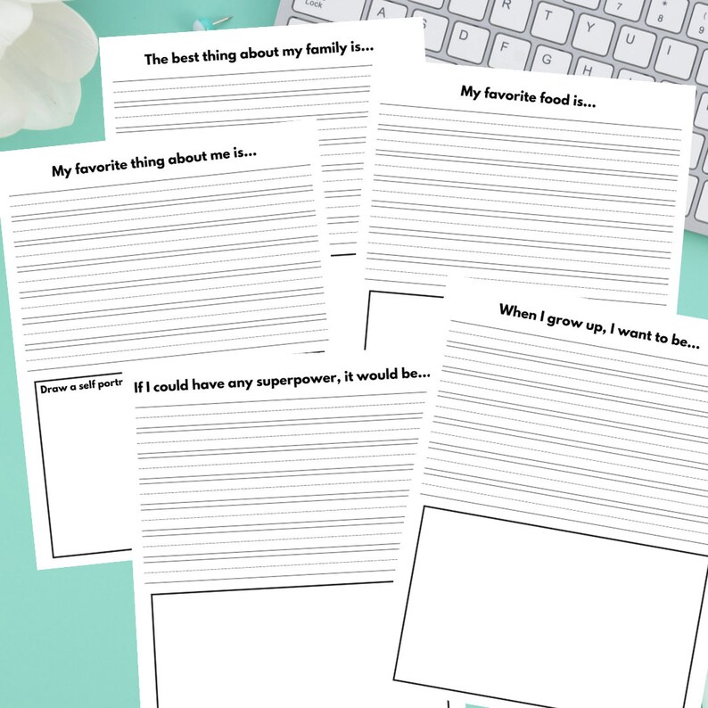 50 Write & Draw Prompts | Homeschool Educational Worksheet (printable ...