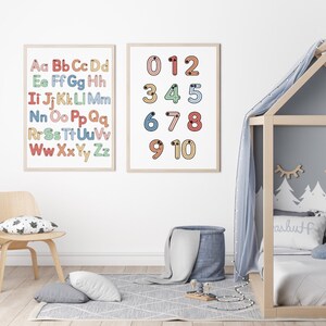 Alphabet & Number Posters-ABC’s-Homeschool Posters-Letters and Numbers-School Printables-Homeschool Printables- Homeschool Classroom