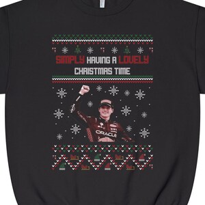 Max Verstappen Härlig Jultröja Unisex NuBlend® Crewneck-tröja, racing, motorsport, present till F1-fans, Formel 1, F1-merchandise