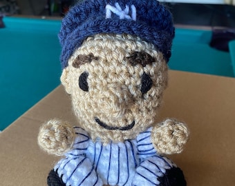 Gerrit Cole Amigurumi Doll, Handmade Crochet Yankee Gift