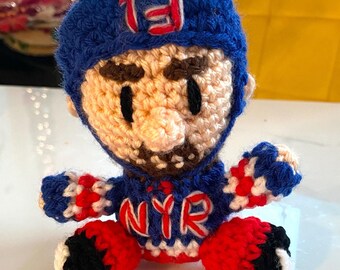 Alexis Lafrenière Crocheted Doll, NYR Hockey Fan Gift