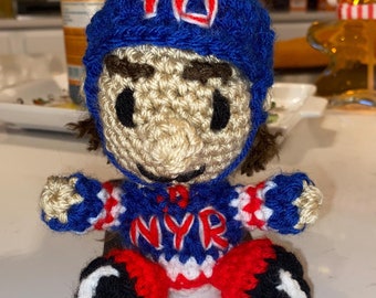 Artemi Panarin Crocheted Doll, NY Rangers Hockey Fan Gift