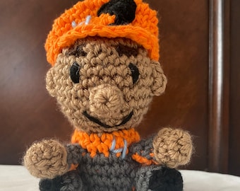 Mini Lando Norris crocheted amigurumi doll, racing, gift for f1 fans, gift for her, gift for him, Motorsport, f1 dolls