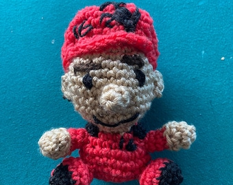 Poupée Charles Leclerc au crochet, cadeau course de F1