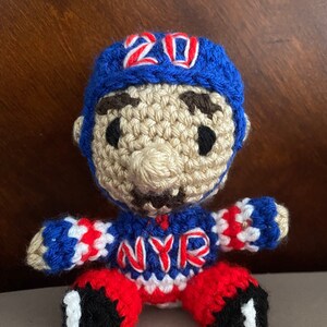 Mini Chris Kreider Crocheted Doll, NY Rangers Hockey Fan Gift