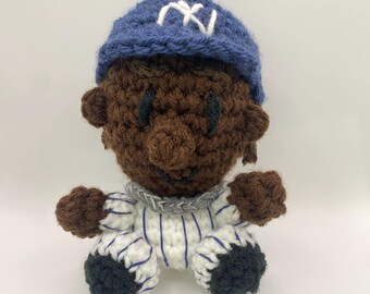 Handmade Jazz Chisholm Crochet Doll, Yankees Baseball Fan Gift