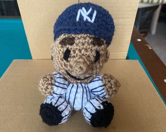 Mini Aaron Judge amigurumi doll, crochet, gift for baseball fans, crochet doll, New York, yankee, handmade, gift for her, baseball player