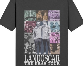 Camiseta unisex Softstyle The Eras Tour de Landoscar (Lando Norris y Oscar Piastri), camiseta f1, pilotos f1, merchandising de fórmula uno, carreras