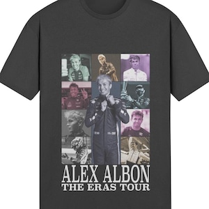 Alex Albon Eras Tour Unisex Softstyle T-Shirt, racing, motorsport, gift for her, gift for him, gift for f1 fans, formula one, f1 t-shirts