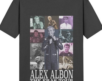 Alex Albon Eras Tour uniseks softstyle T-shirt, racen, motorsport, cadeau voor haar, cadeau voor hem, cadeau voor f1-fans, formule 1, f1-T-shirts