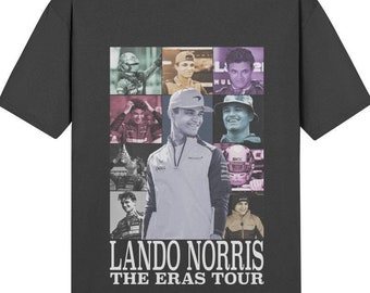 Camiseta unisex Softstyle Lando Norris Eras Tour, carreras, deportes de motor, regalo para ella, regalo para él, regalo para fanáticos de la F1, piloto de F1, camisetas de F1