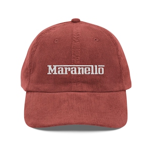 Vintage Corduroy Cap with Embroidered Maranello | Cool Retro Hat for Everyday Wear, Gift for Him/Her, formula one fans, racing, motorsports