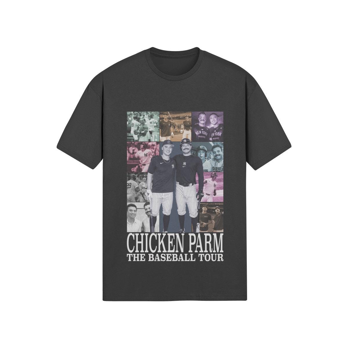 Parmezaanse kip (Anthony Volpe en Austin Wells) The Baseball Tour uniseks softstyle T-shirt, cadeau voor haar cadeau voor hem, cadeau voor honkbalfan