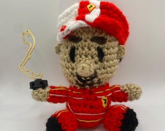 Poupée au crochet Charles Leclerc Monaco Win 2024, cadeau F1