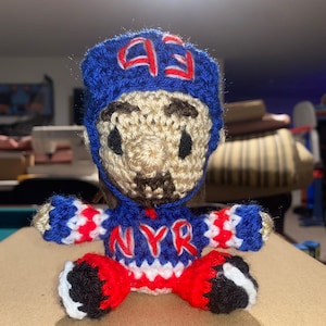 Mika Zibanejad Amigurumi Doll, Handmade Crocheted NYR Gift