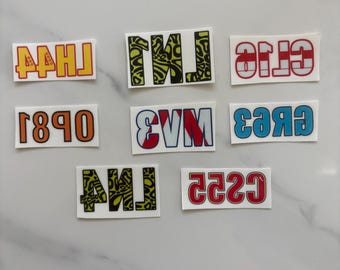 Formula One Driver Initials Temporary Tattoos, Motorsport F1 Fan Merch