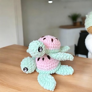 Wassermelonen-Schildkröte Häkelanleitung
