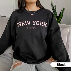 New York Sweatshirt, NY Crewneck, Trendy Preppy Shirt, Oversized New York Sweatshirt, Aesthetic Clothes, Womens Crewneck