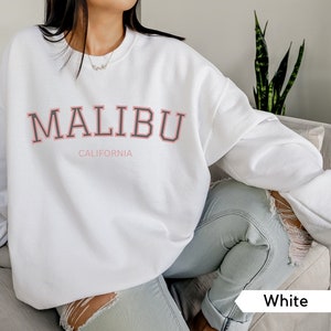 Malibu Sweatshirt, California Crewneck, Trendy Preppy Shirt, Oversized Malibu Sweatshirt, Aesthetic Clothes, Womens Crewneck