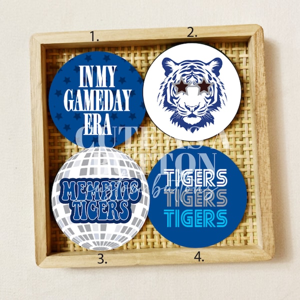 Memphis Tigers Gameday Buttons | Memphis Tigers Football Buttons | Tailgate Buttons | Gameday Pins | Football Season