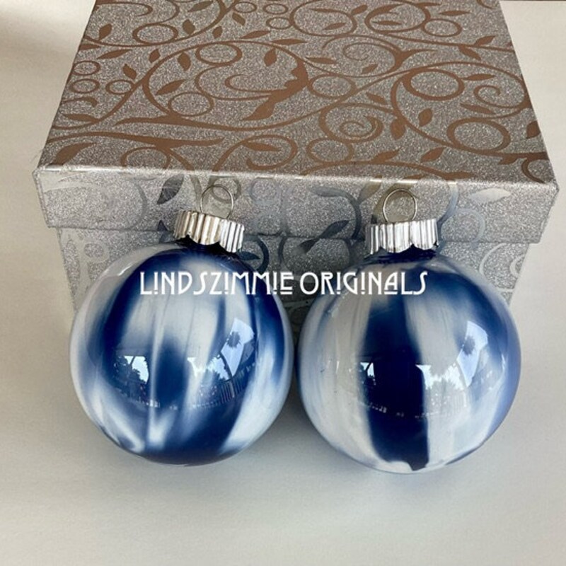Navy Blue Christmas Ornaments - Etsy