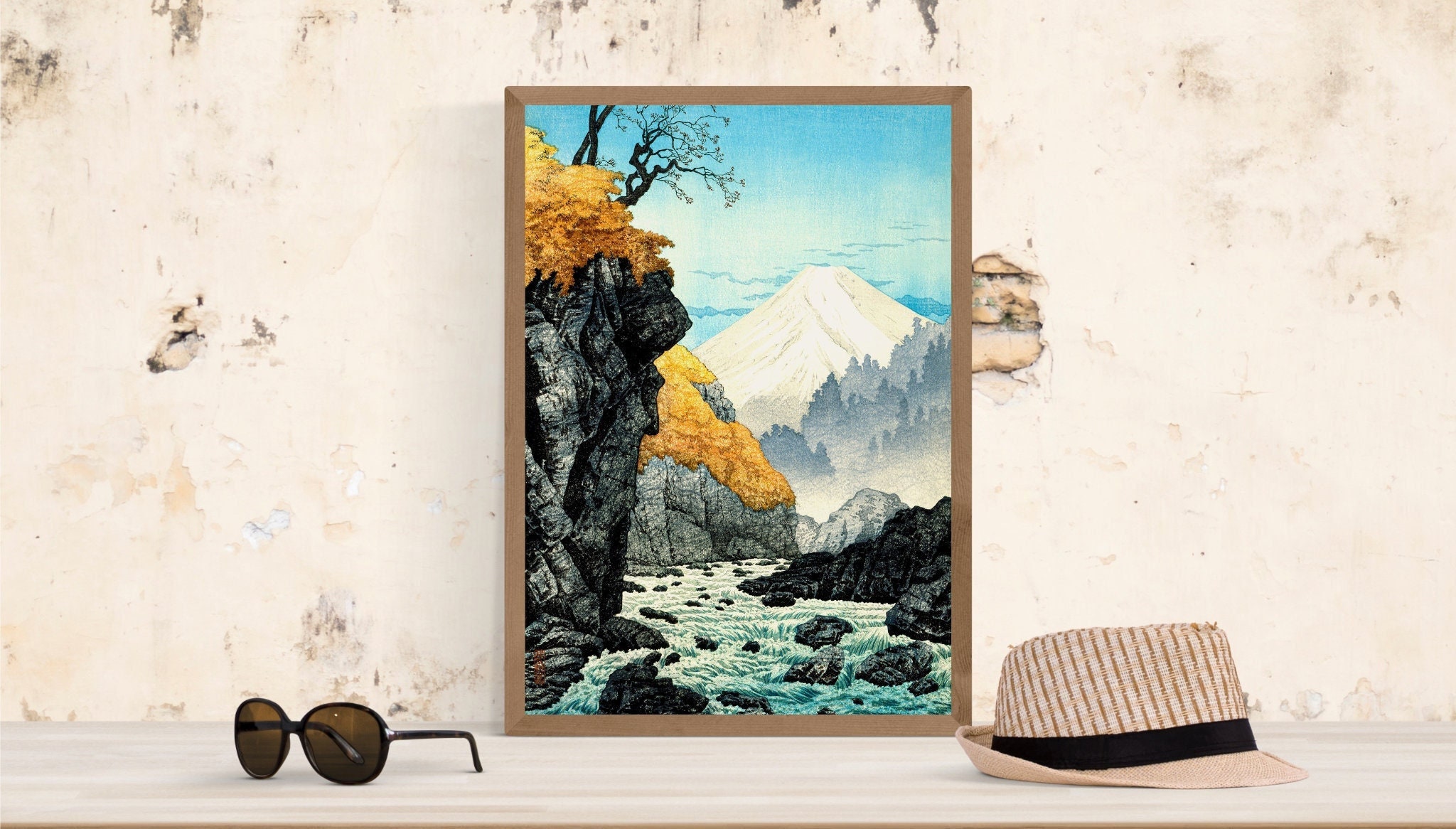 Japanese Landscape Art Print | Mountain Printable Wall Art | Wall Decor ...