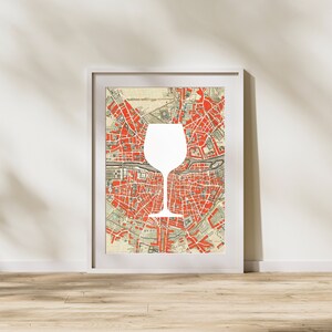 Cocktails auf Paris Karte - 3 Wand kunstdrucke