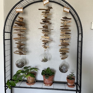 Terrarium - 25 In Valhalla Ladder/ Choice of Bead / #V-0130 Housewarming Gift Driftwood/Viking/Witch’s Garland | Home Decor Gift for Him/Her