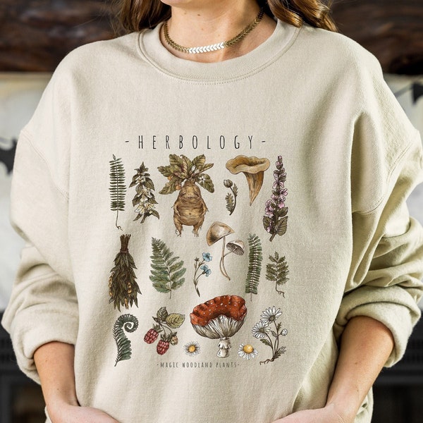 Botanical Art Print Casual Sweatshirt