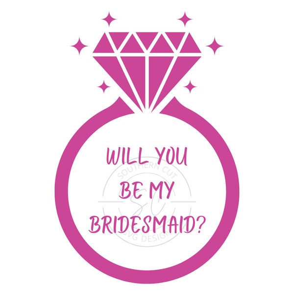 Will you be my bridesmaid SVG - SVG/PNG design - wedding svg