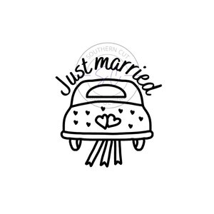 Net getrouwd - SVG/PNG ontwerp - bruiloft