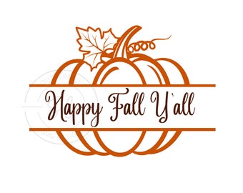 Happy Fall Y'all SVG - SVG/PNG design - Fall svg