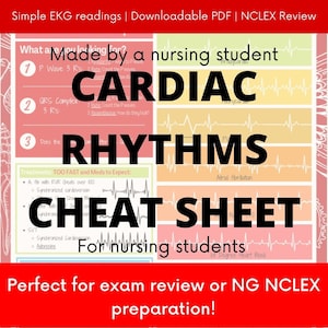 Herzrhythmen Spickzettel PDF! Von einem Krankenpflegeschüler für Studenten gemacht!