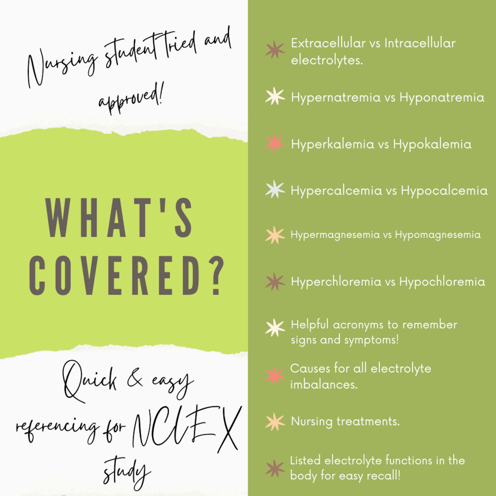 Fluid & Electrolyte Imbalance Cheat Sheet for Nursing Students Made by