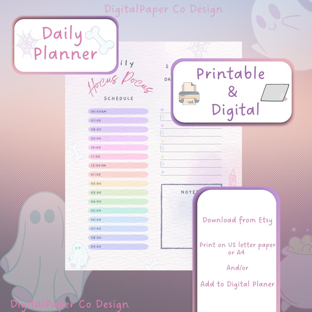 Daily Hocus Pocus Planner Pastel - Etsy