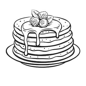 10 printable pages of cooking and baked goods for coloring fun