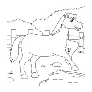 5 printable coloring pages of horses for coloring