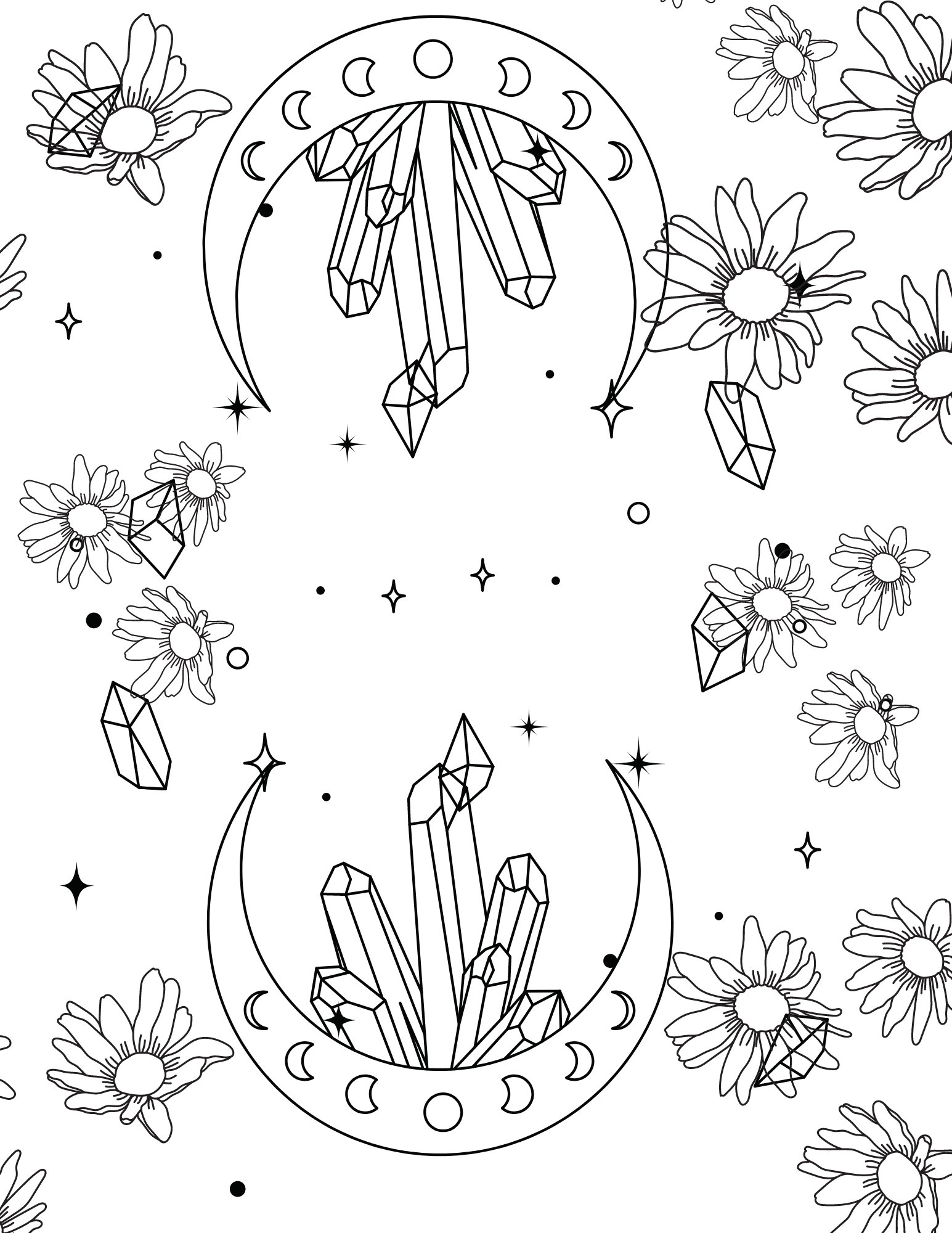 Moons, Stars, Flowers, Crystals Etsy