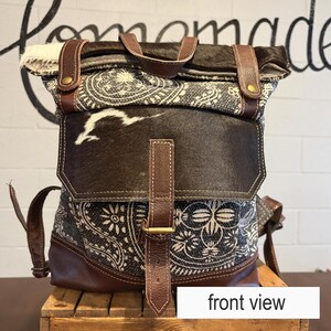 Cowhide Backpack Myra - Etsy display picture 2