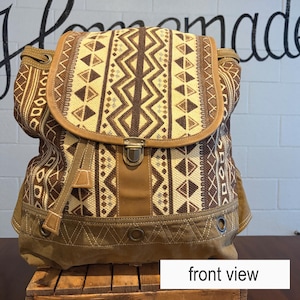 floral patchwork mini backpack Patchwork Quilted Indian Handmade Backpack :boho School Bag Travelling Bag  ,gift for Her