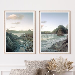 Coastal Print Set of 2 Digital Wall Art, Ocean Art Print, Beach Digital Wall Art, Ocean digital print